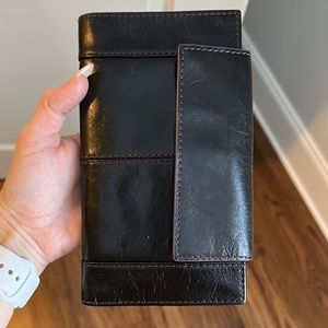 Black Hobo leather wallet like new